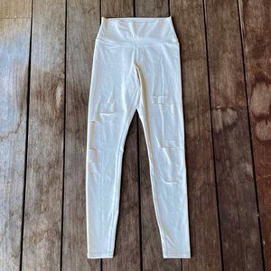 Alo Yoga High Waisted Ripped Warrior Leggings